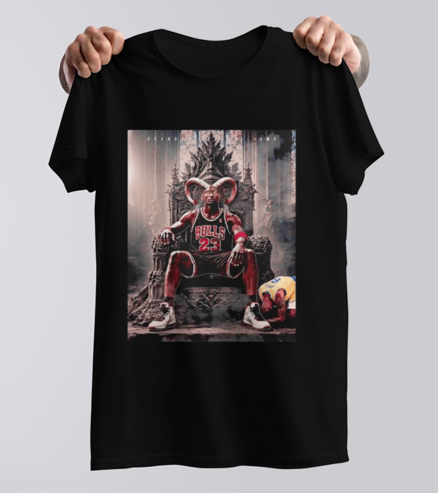 GOAT Michael Jordan Number 23 Chicago Bulls Legendary Throne T-Shirt
