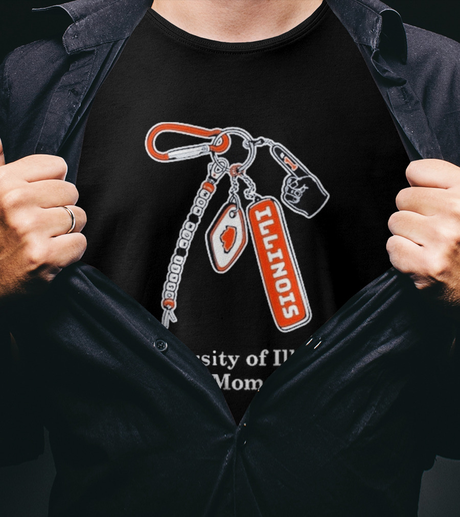 Illinois Fighting University Of Illinois Mom Keychain T-Shirt