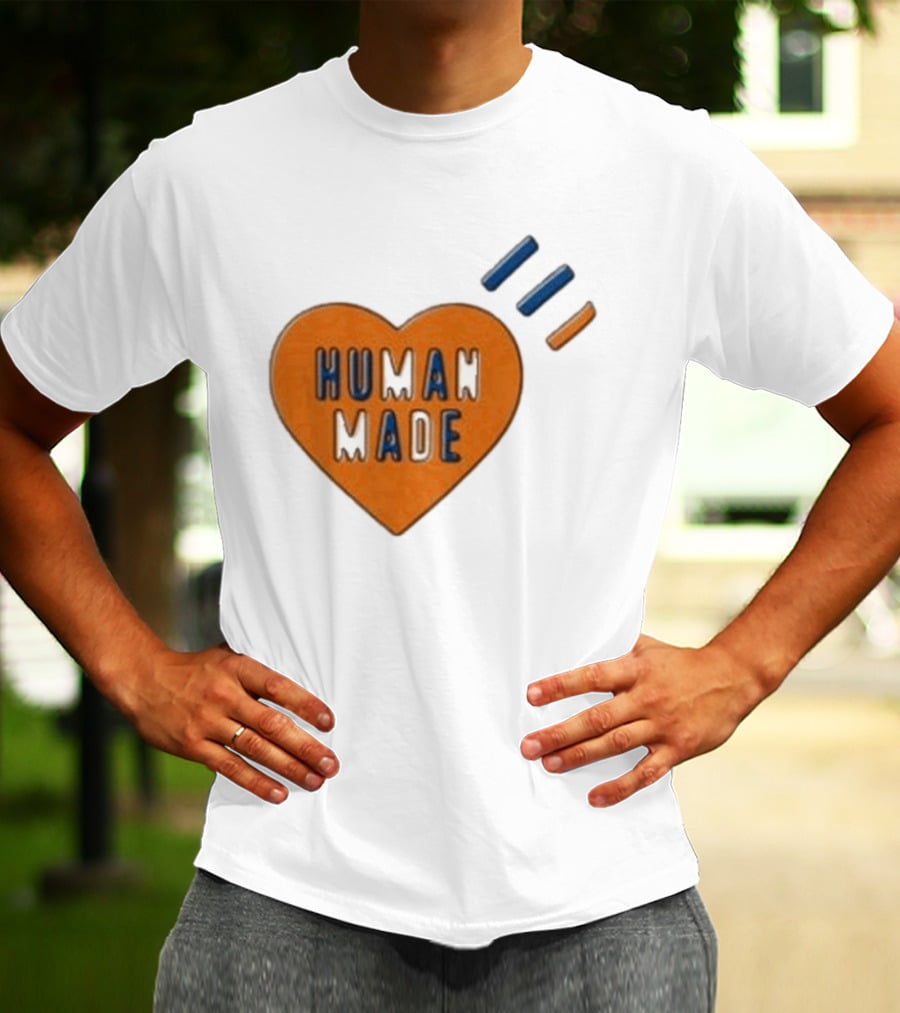 Human Made Heart Icon With Dry Alls T-Shirt