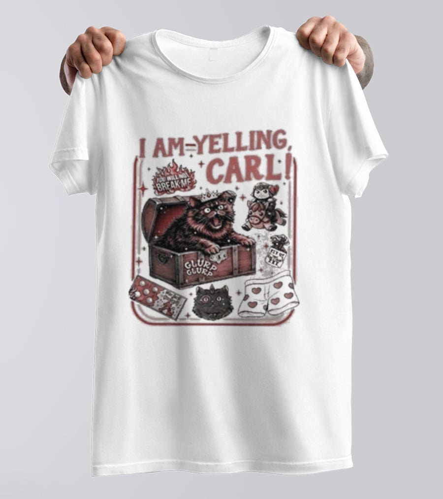 I Am Yelling Carl Box Of Surprises T-Shirt
