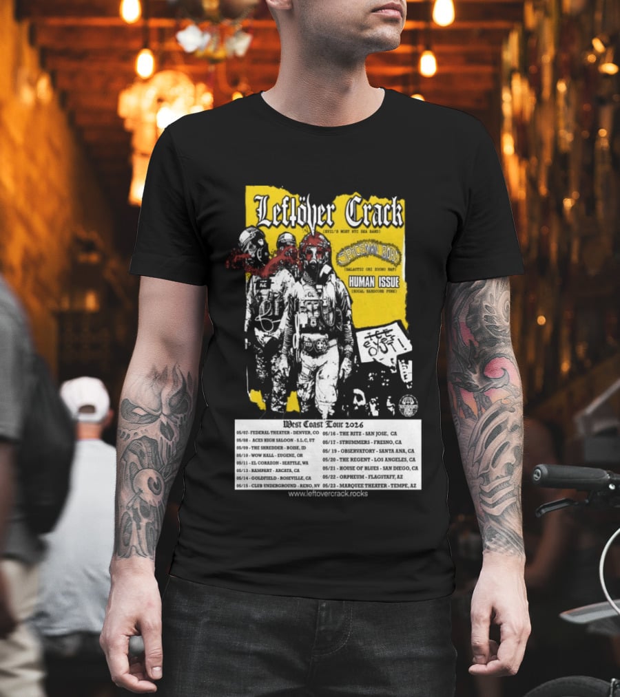 Leftover Crack West Coast 2026 Shows Vintage Punk Rock Tour Dates T-Shirt