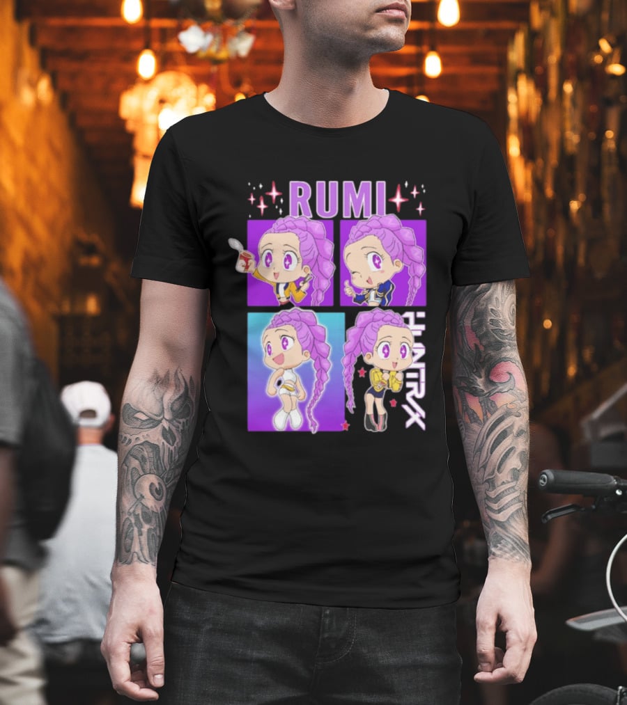 Rumi Kpop Huntrx Demon Hunters Cute Chibi Characters T-Shirt