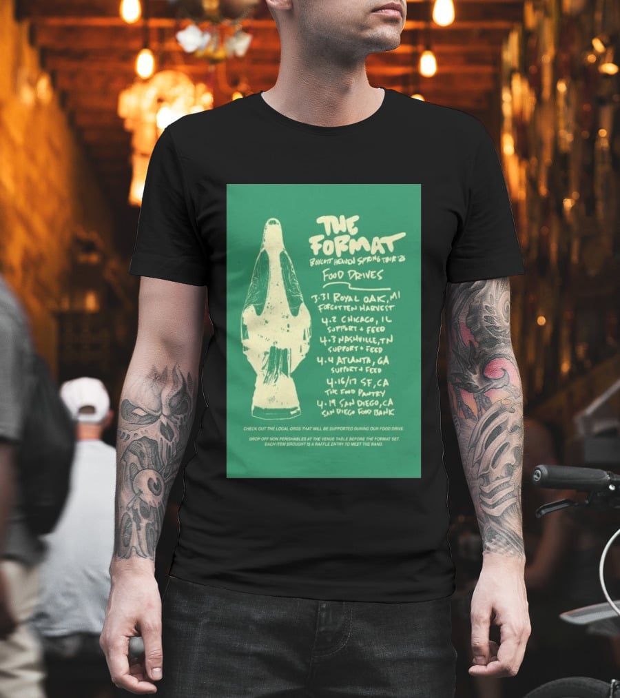 The Format Boycott Heaven Spring Tour 2026 Food Drives Chicago IL T-Shirt