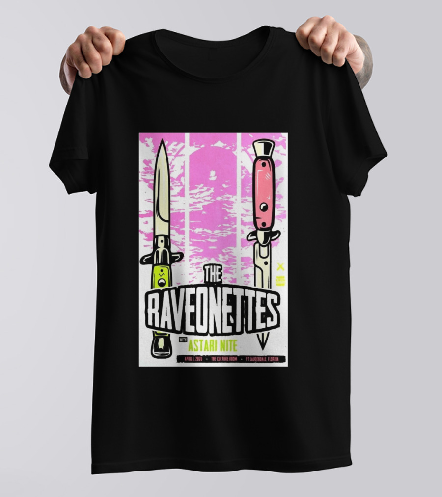 Raveonettes Astari Nite April 1 2026 Ft Lauderdale Culture Room T-Shirt