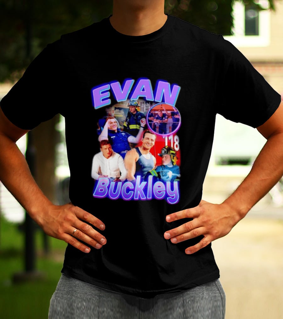 Evan Buckley Collage Firefighter Tribute 118 T-Shirt