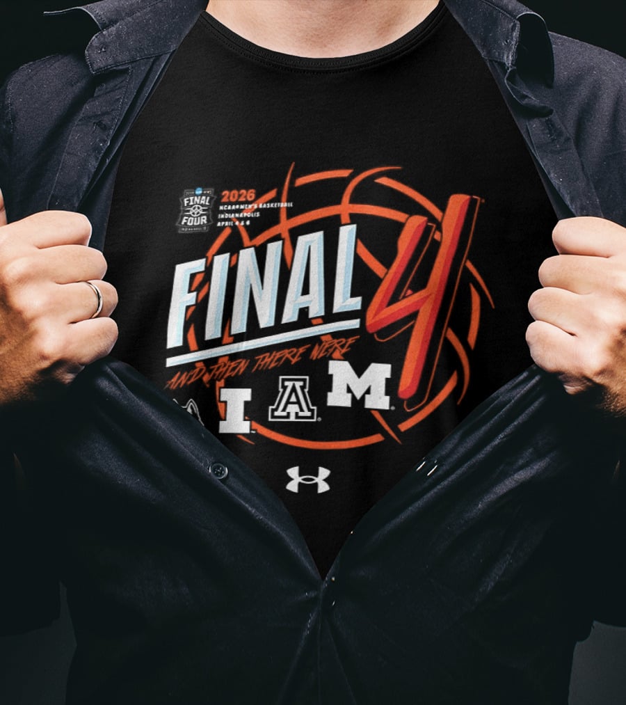 NCAA Men's Basketball Final Four 2026 Arizona UConn Illinois Maryland T-Shirt
