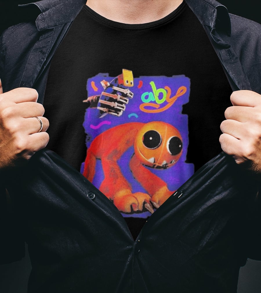 April Fools Shaved Yarnaby Aby Colorful Monster Orange Creature T-Shirt