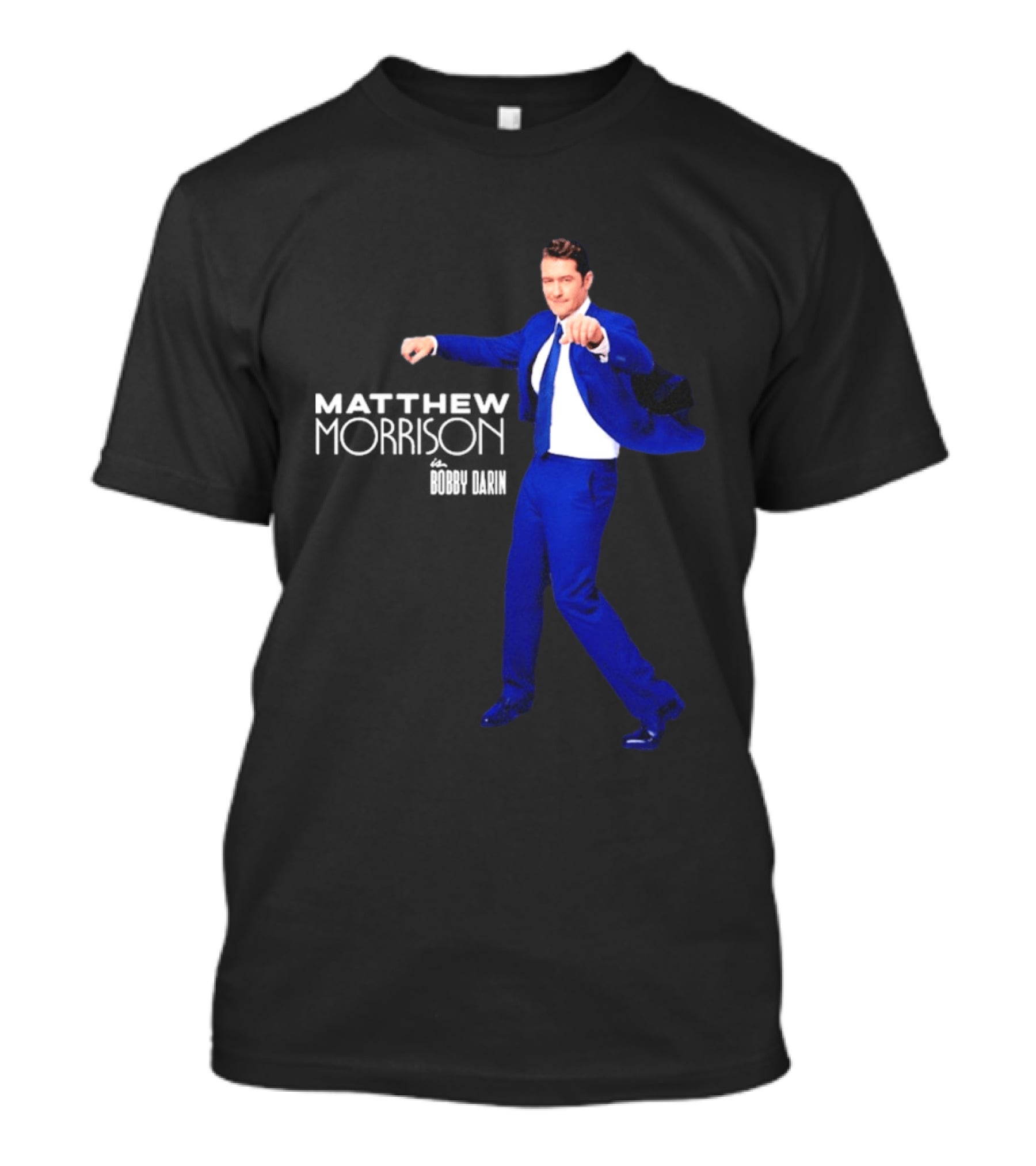 Just In Time Matthew Morrison Is Bobby Darin Bold Blue Suit Dance T-Shirt