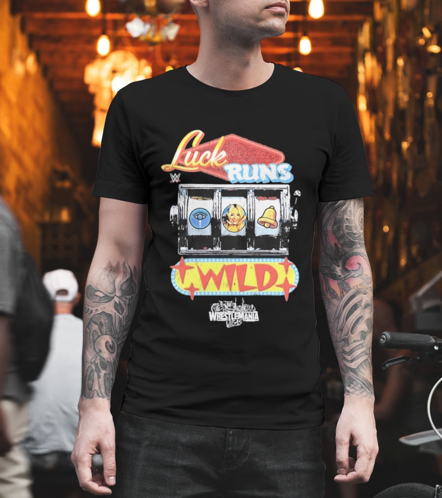 WrestleMania Vegas Slot Machine Luck Runs Wild T-Shirt