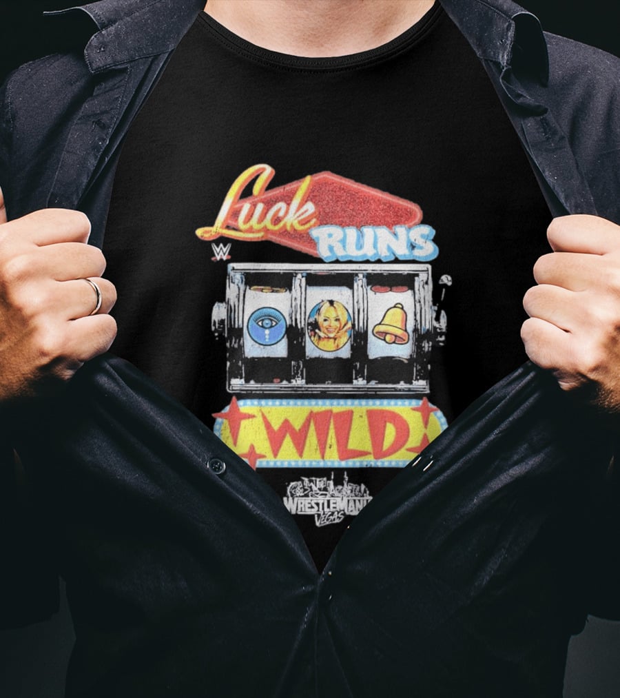 WrestleMania Vegas Slot Machine Luck Runs Wild T-Shirt