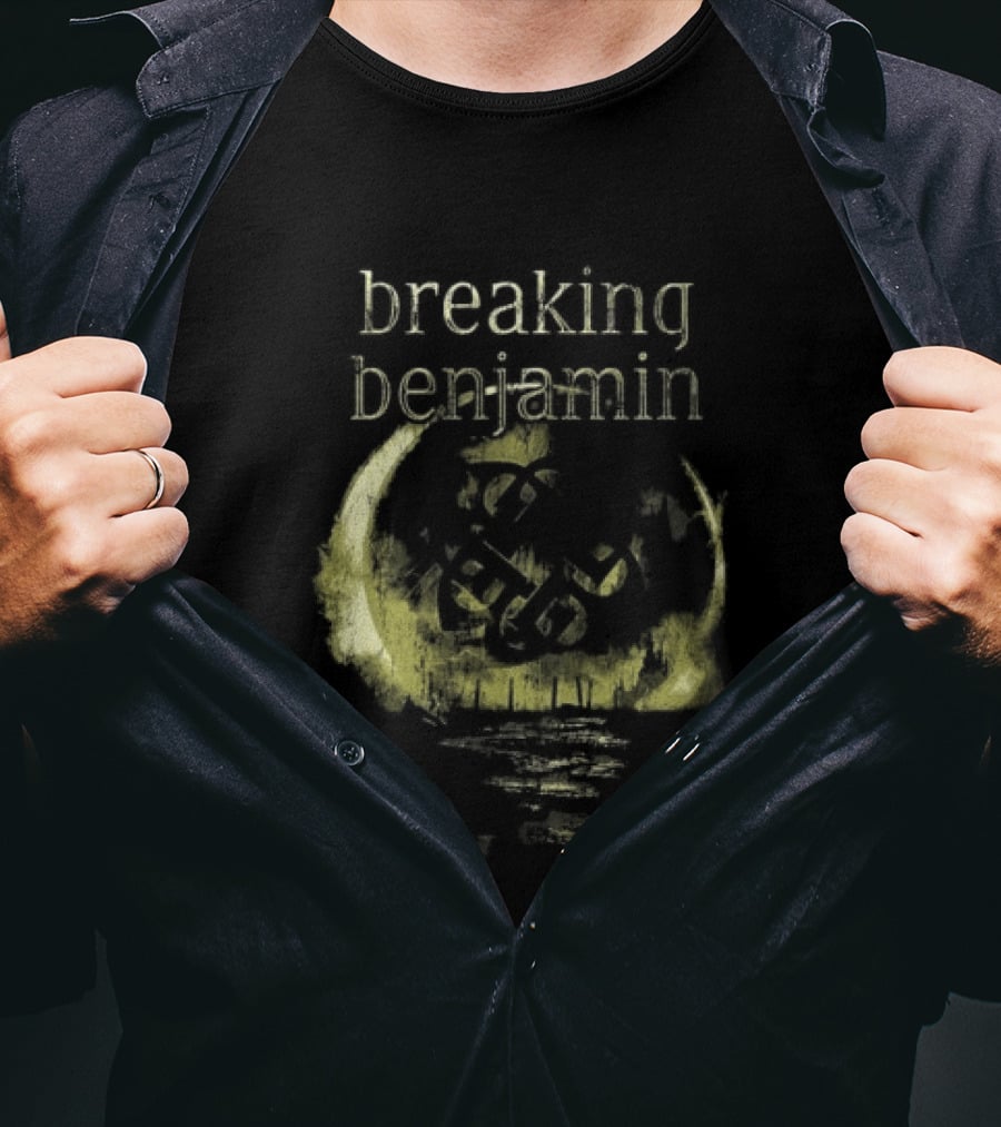 Breaking Benjamin 10 Years Dark Before Dawn Moon T-Shirt