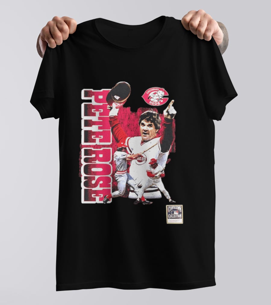 Pete Rose Cincinnati Reds Cooperstown Collection Players T-Shirt