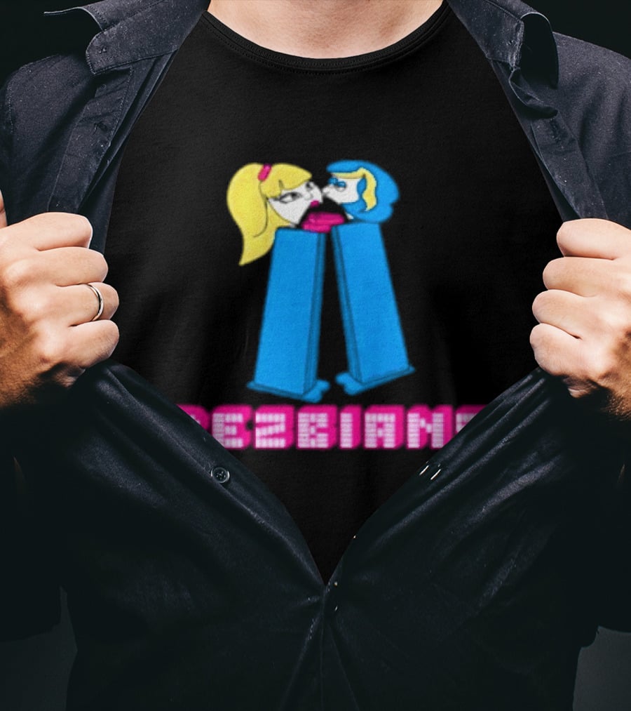 Pezbians Pez Dispenser Parody Retro Humor Kissing T-Shirt