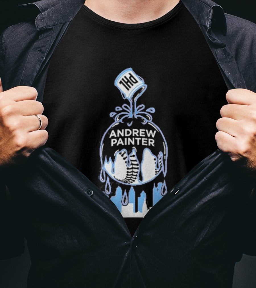 Andrew Painter PHL Paint The Town Phillies Skyline T-Shirt