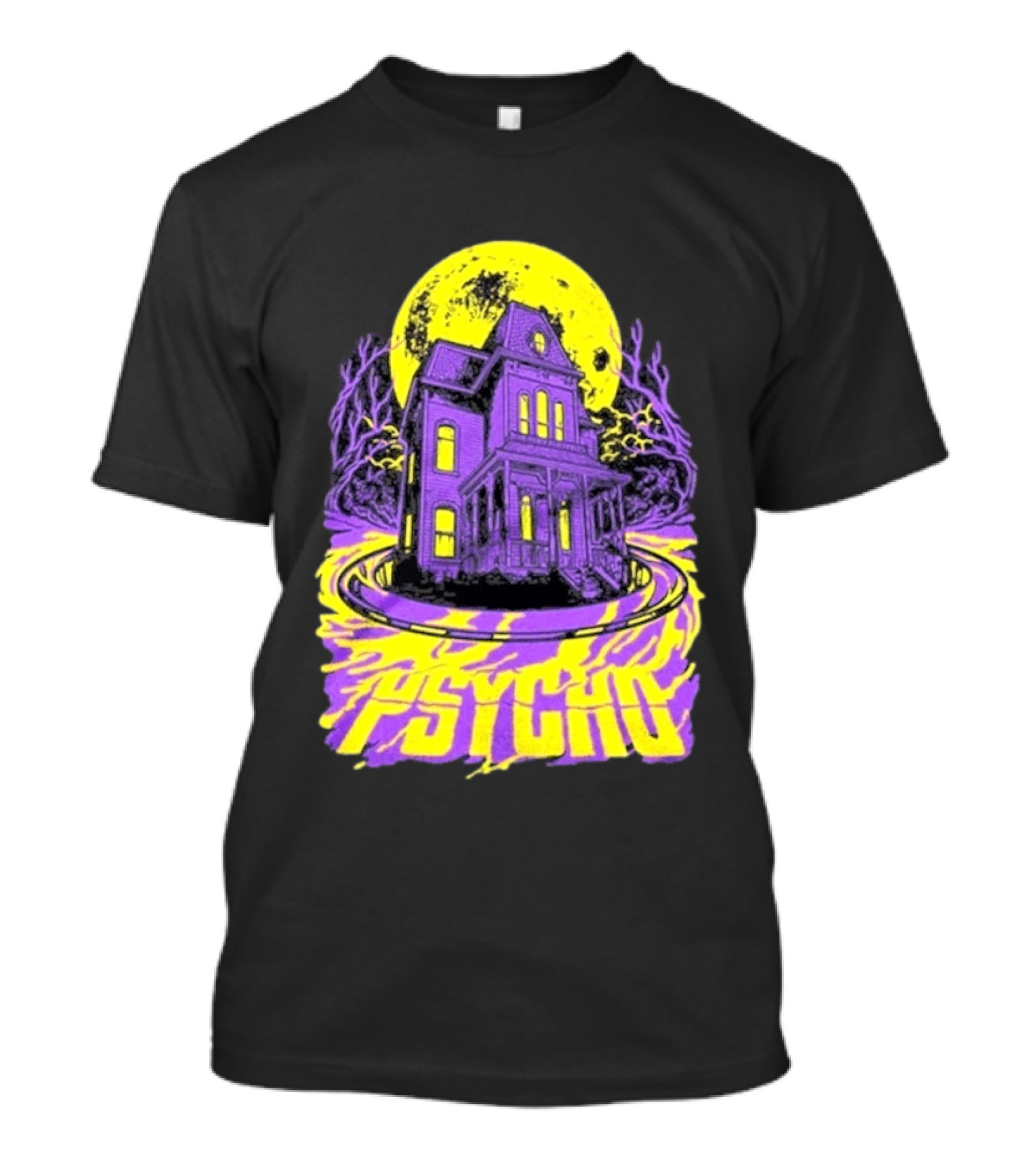 Psycho Forever Haunted House Neon Moon T-Shirt