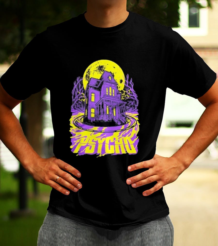 Psycho Forever Haunted House Neon Moon T-Shirt