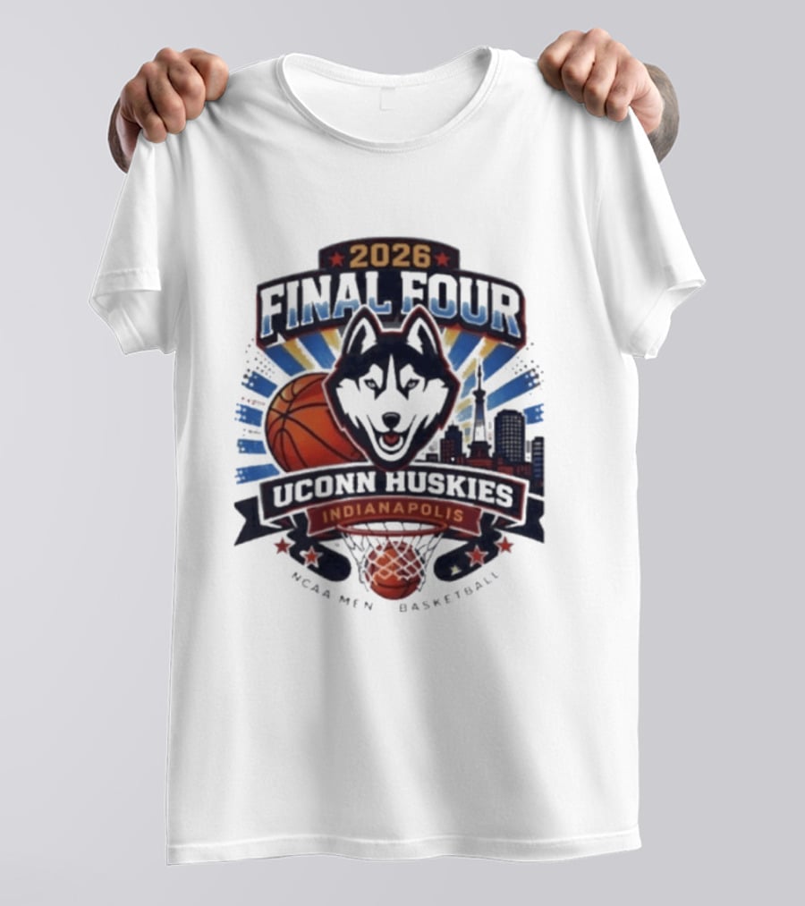 2026 Final Four Uconn Huskies Indianapolis NCAA Men's Basketball T-Shirt
