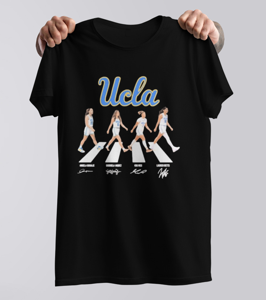 UCLA Bruins Women's Basketball Abbey Road Charisma Osborne Londynn Jones Kiki Rice Lauren Betts T-Shirt