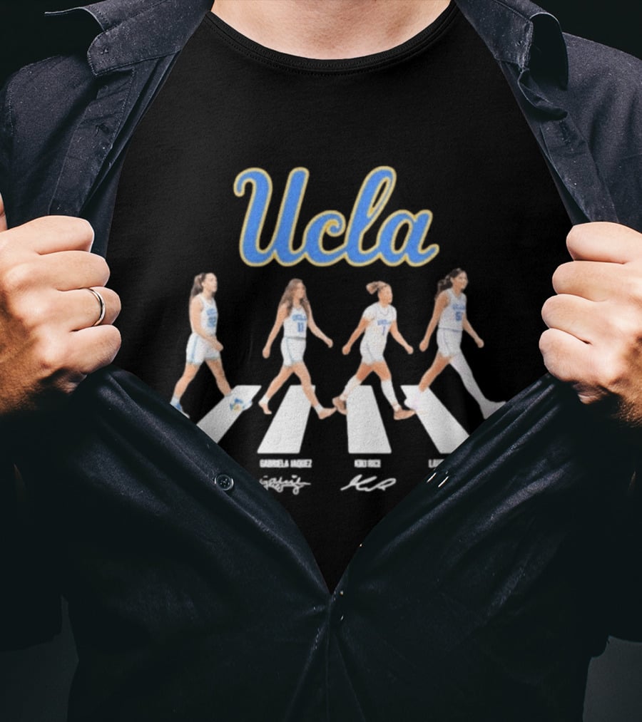UCLA Bruins Women's Basketball Abbey Road Charisma Osborne Londynn Jones Kiki Rice Lauren Betts T-Shirt