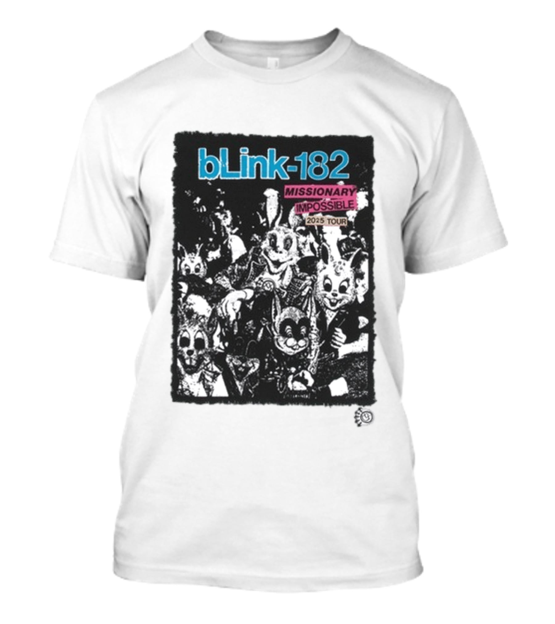 Blink 182 Missionary Impossible 2025 Tour Horror Rabbit Surrealist Band T-Shirt