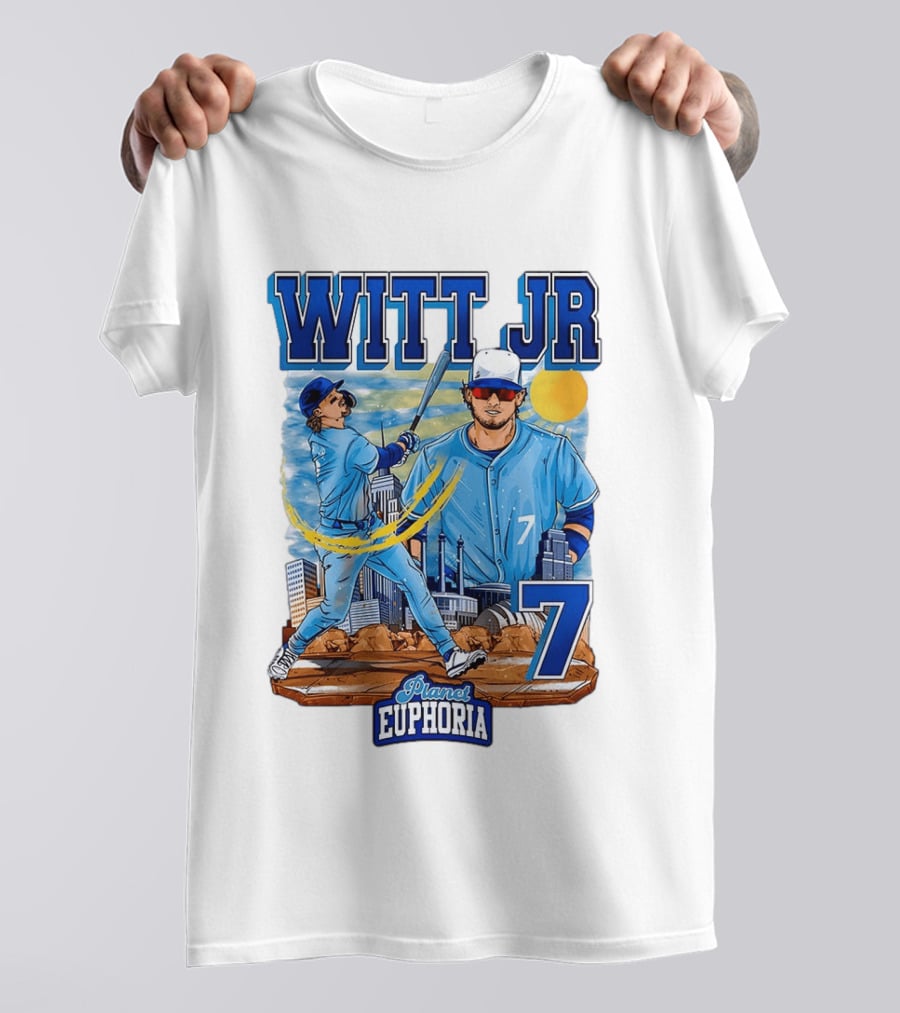 Witt Jr Kansas City Royals Planet Euphoria Baseball 7 T-Shirt