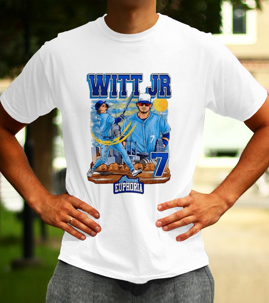 Witt Jr Kansas City Royals Planet Euphoria Baseball 7 T-Shirt