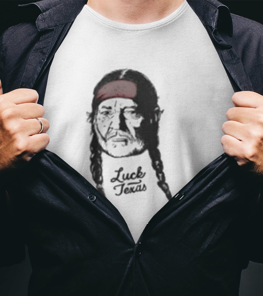Jungmaven X Luck Reunion Willie Nelson Red Bandana Braids T-Shirt