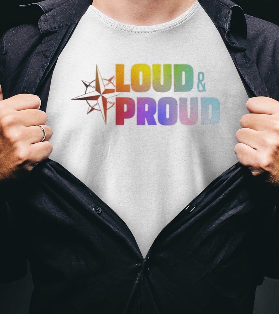 Loud & Proud Mariners Pride Month Compass Rose T-Shirt