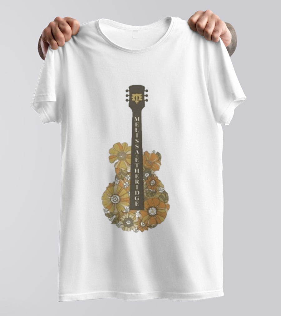 Melissa Etheridge Floral Guitar Art With Flowers T-Shirt