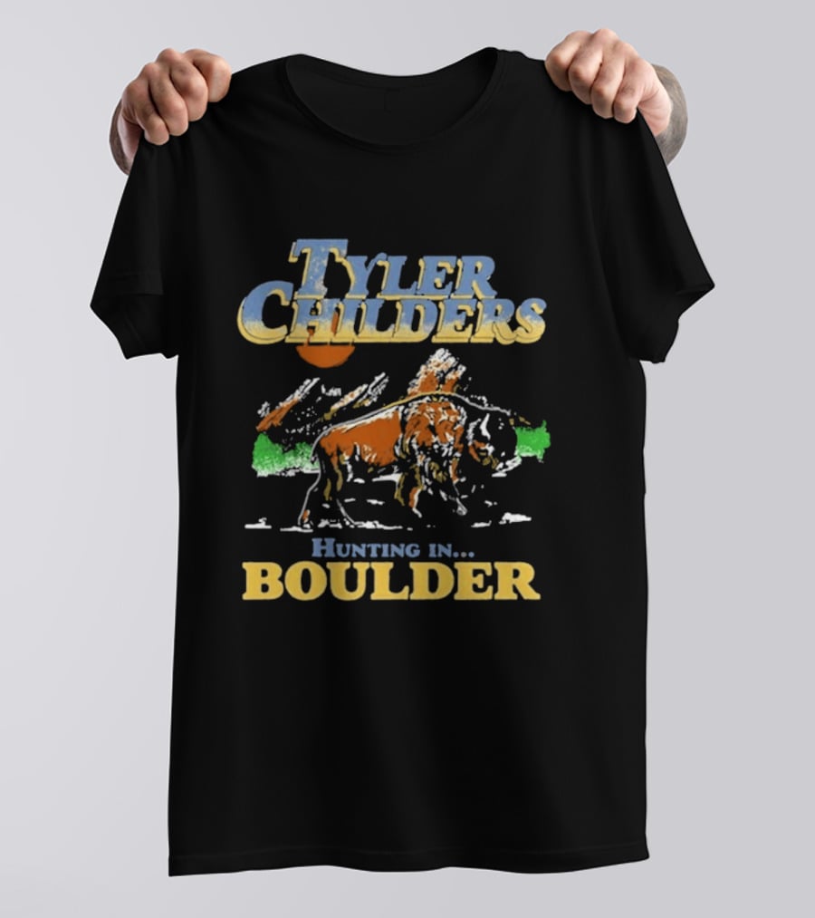 Tyler Childers Hunting In Boulder Event Buffalo Scene T-Shirt