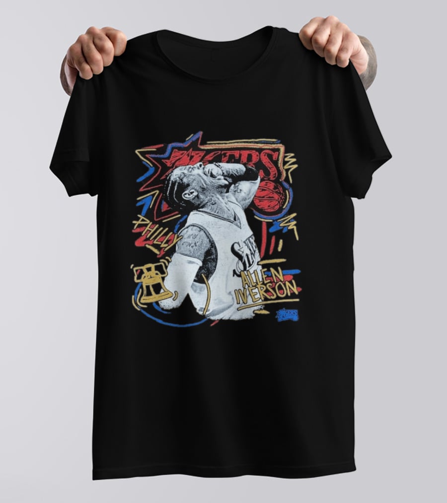 Philadelphia 76ers Allen Iverson Philly Mitchell Ness Chalked Up T-Shirt