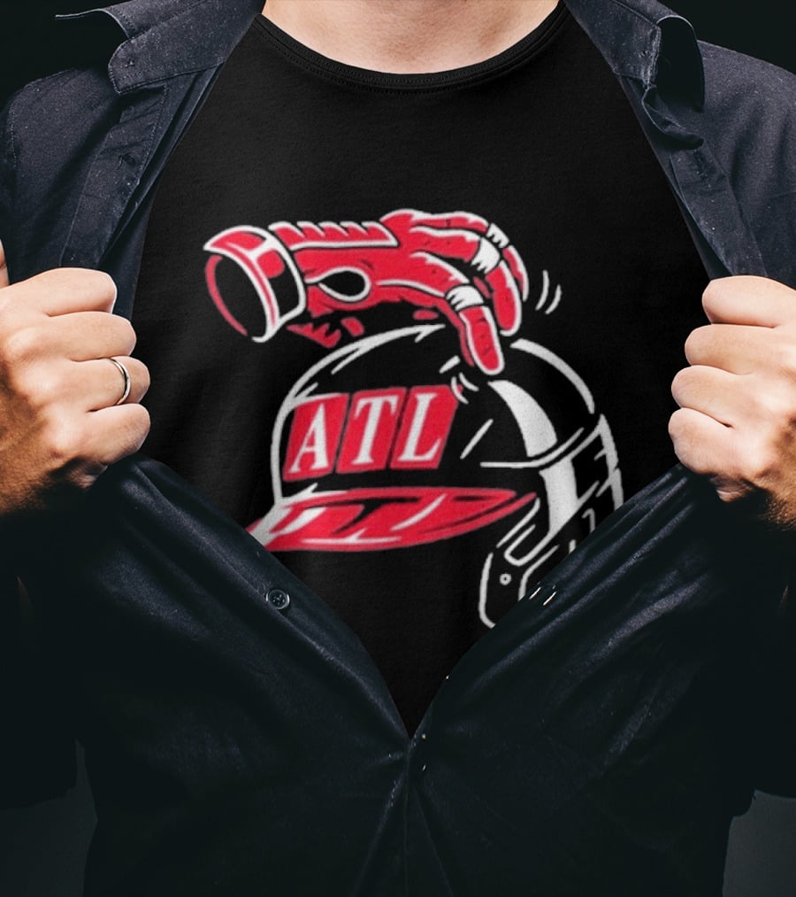 ATL Helmet Red Hand Scratch T-Shirt
