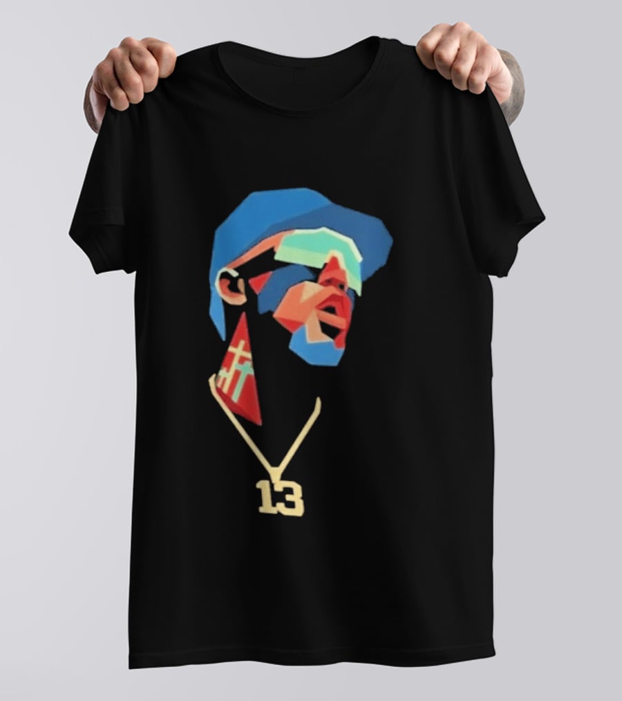 Atlanta Braves Acuna Number 13 Geometric T-Shirt