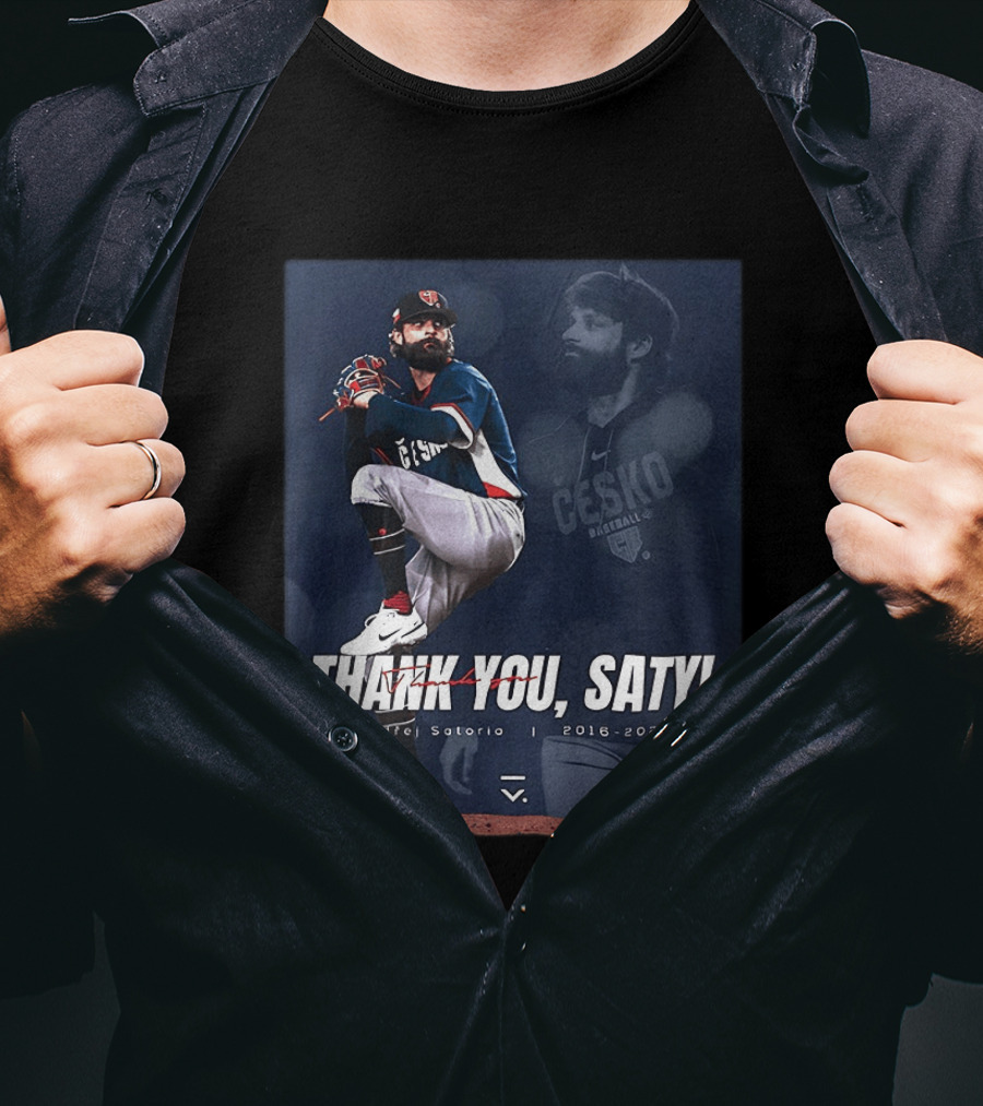 Thank You Saty Ondrej Satoria Cesko Baseball 2016 2026 T-Shirt