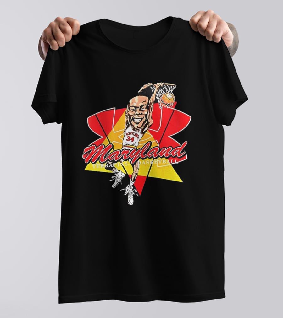 Len Bias Maryland Terrapins Mens Basketball Player Caricature T-Shirt