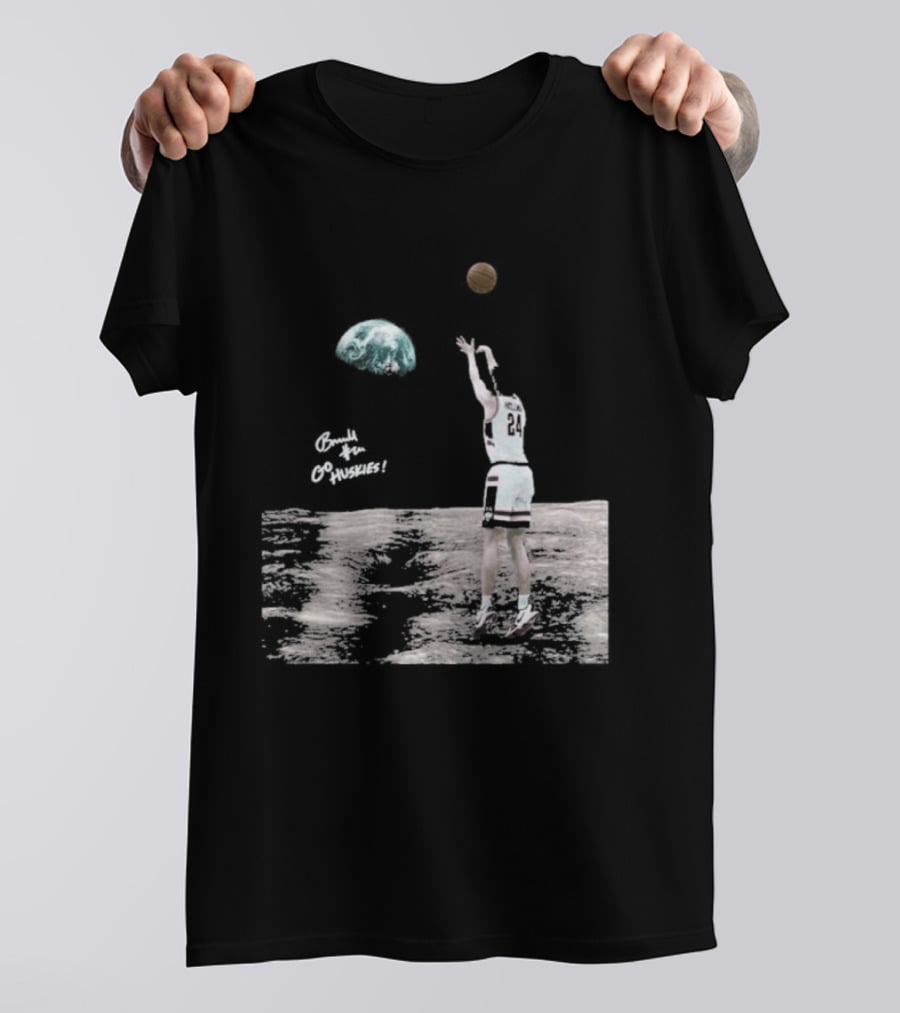 Braylon Mullins UConn Moon Shot Basketball Slam Dunk T-Shirt