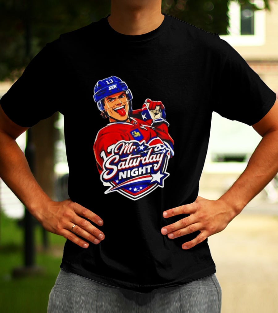 Mr. Saturday Night Cole Caufield Montreal Canadiens Hockey Player Celebration T-Shirt