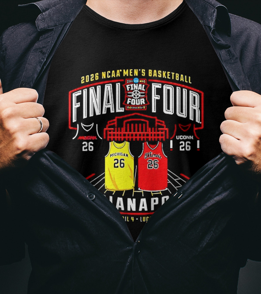 2026 NCAA Men's Basketball Final Four Indianapolis Lucas Oil Stadium Jerseys T-Shirt