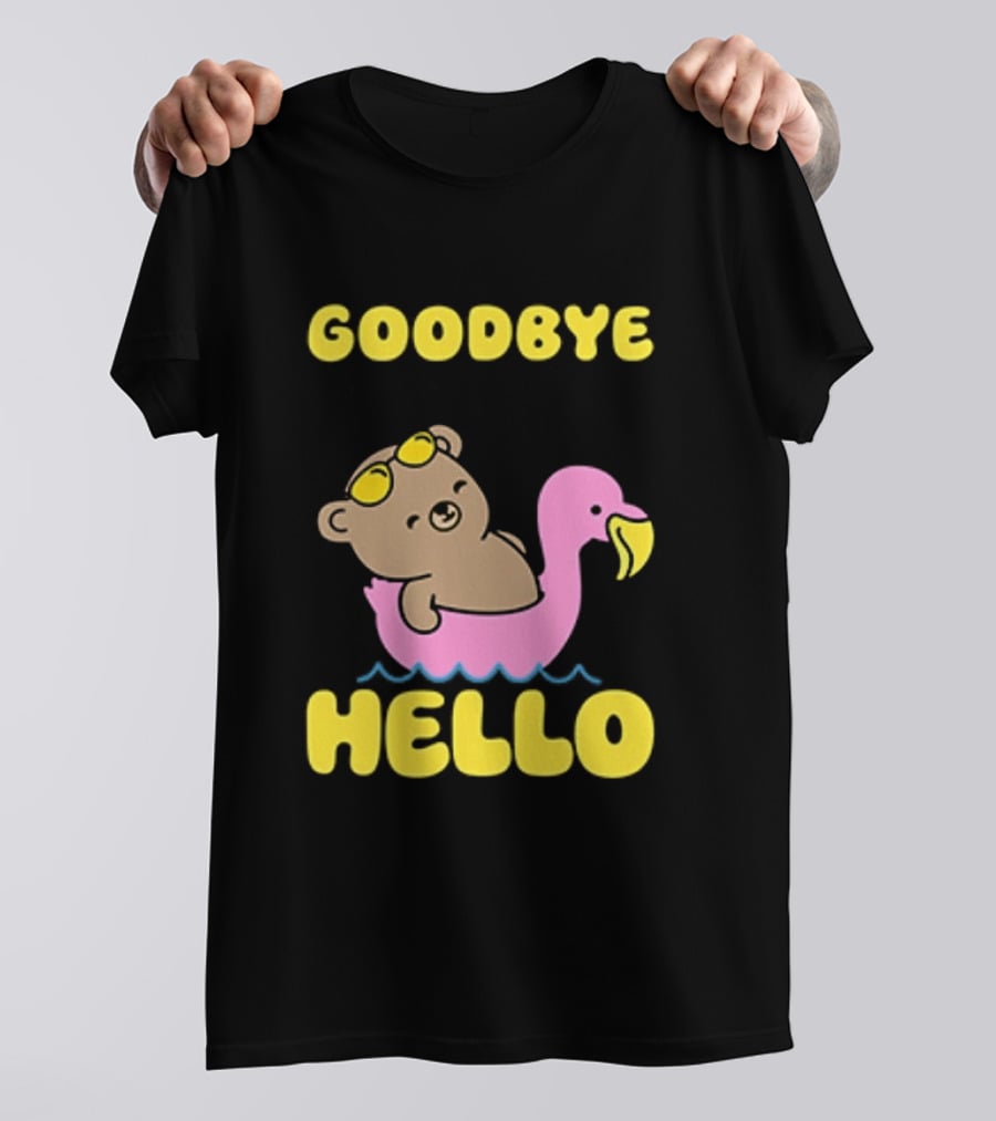 Goodbye Seasonal Depression Hello Body Dysmorphia Bear On Flamingo 2026 T-Shirt