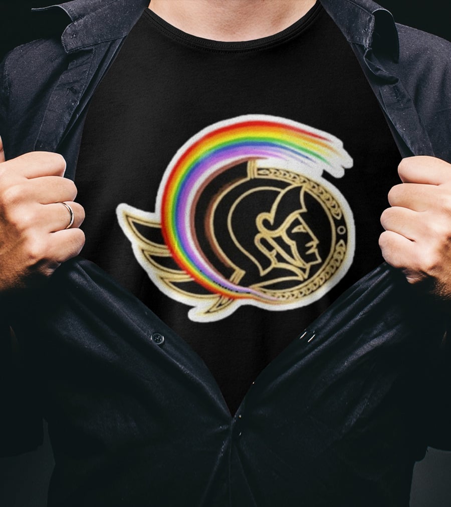 Rachel Reid Ottawa Senators Pride Night Rainbow T-Shirt