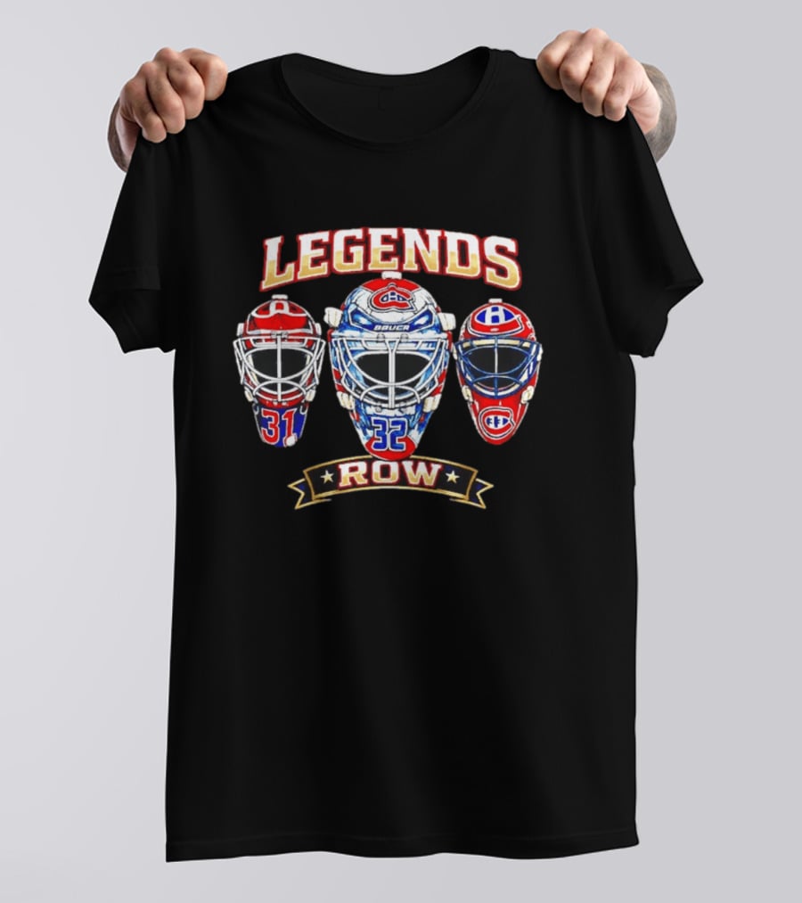 Legends Row Montreal Canadiens Hockey Mask 31 32 T-Shirt