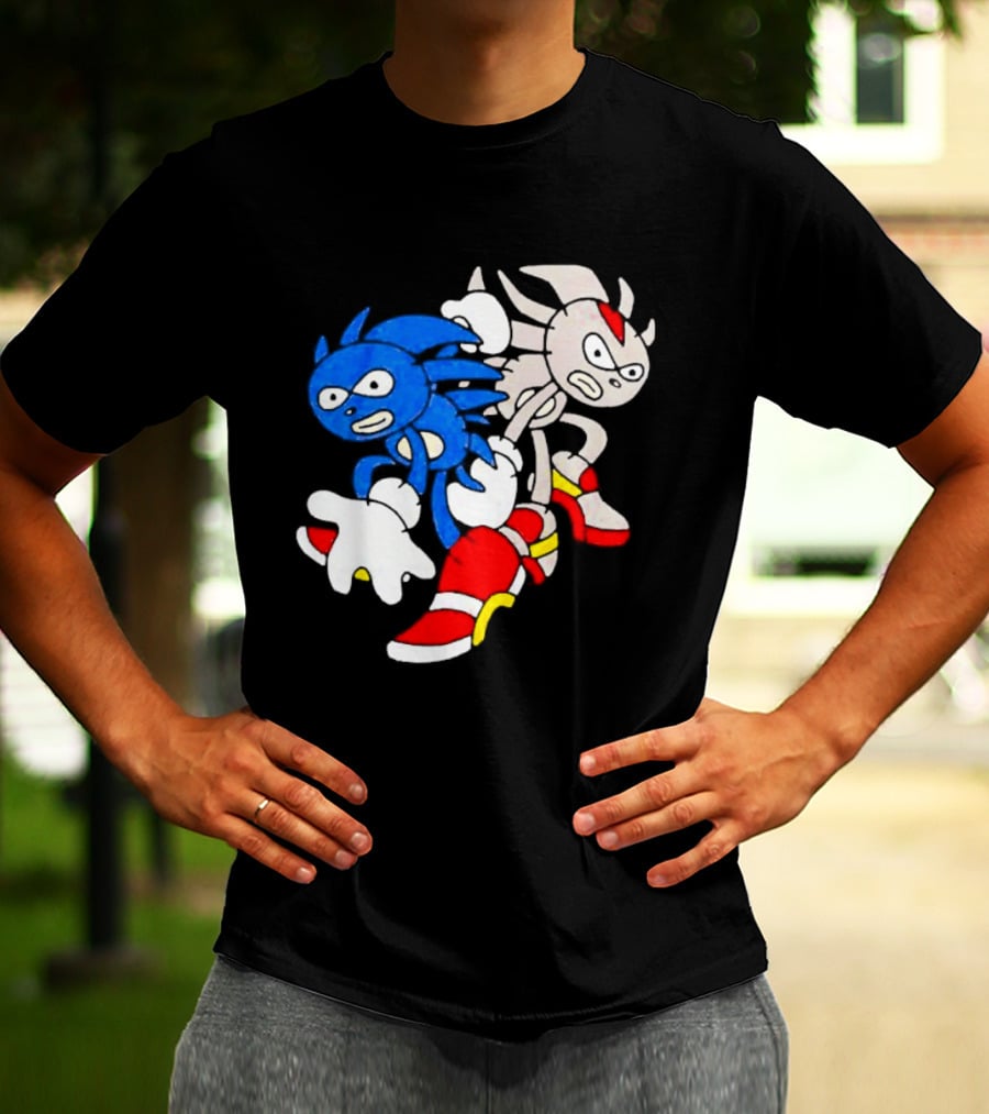 The Hedgehog Sanic And Shedew Adventure Meme Humor T-Shirt