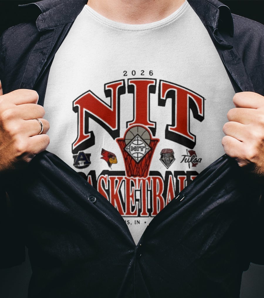 2026 NIT Basketball Indianapolis April 2 5 With Team Logos T-Shirt