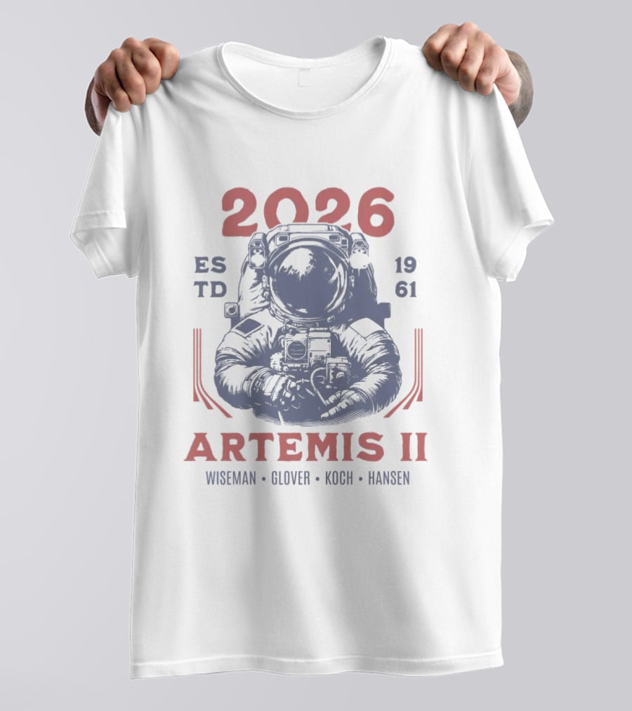 2026 Artemis II Lunar Mission Wiseman Glover Koch Hansen 1961 EST TD T-Shirt