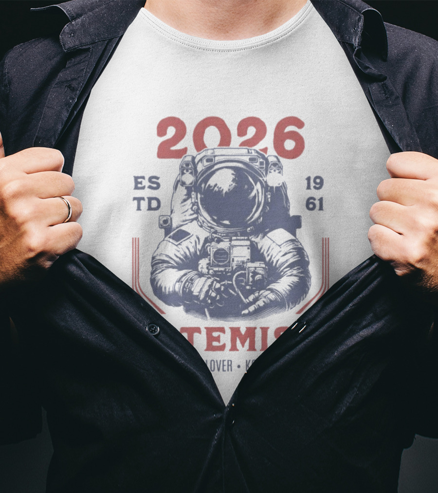 2026 Artemis II Lunar Mission Wiseman Glover Koch Hansen 1961 EST TD T-Shirt
