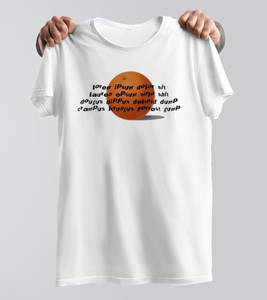Dftba Drawfee Lorem Ipsum Orange Sphere T-Shirt