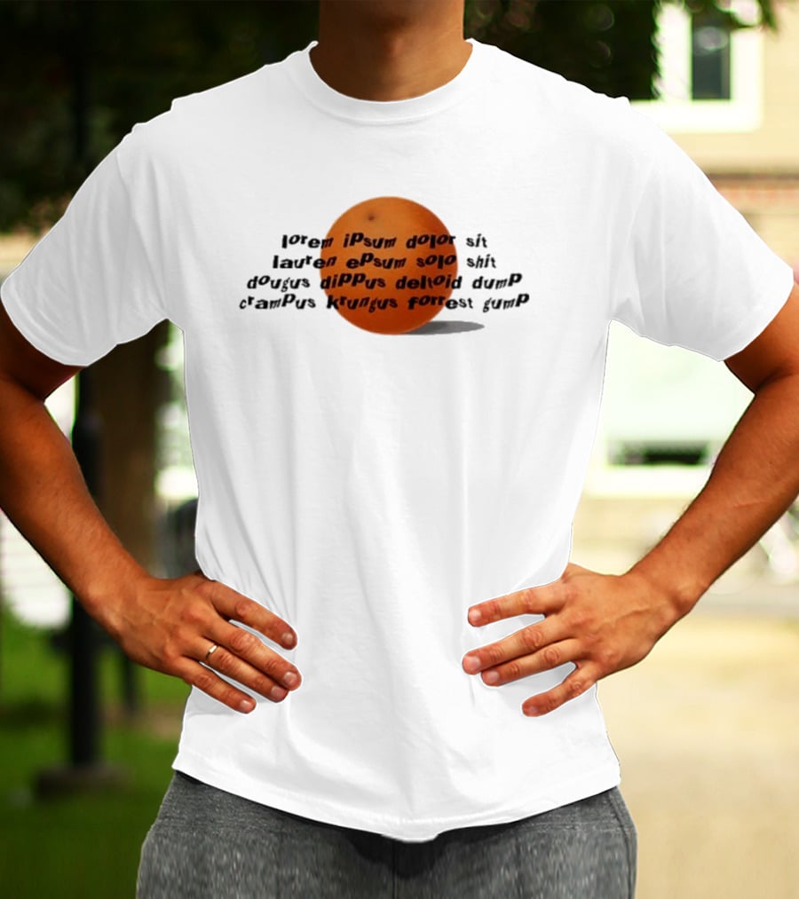 Dftba Drawfee Lorem Ipsum Orange Sphere T-Shirt