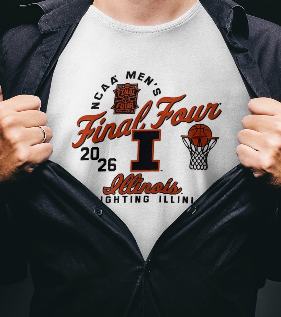 NCAA Men's Final Four 2026 Illinois Fighting Illini Basketball Indianapolis T-Shirt