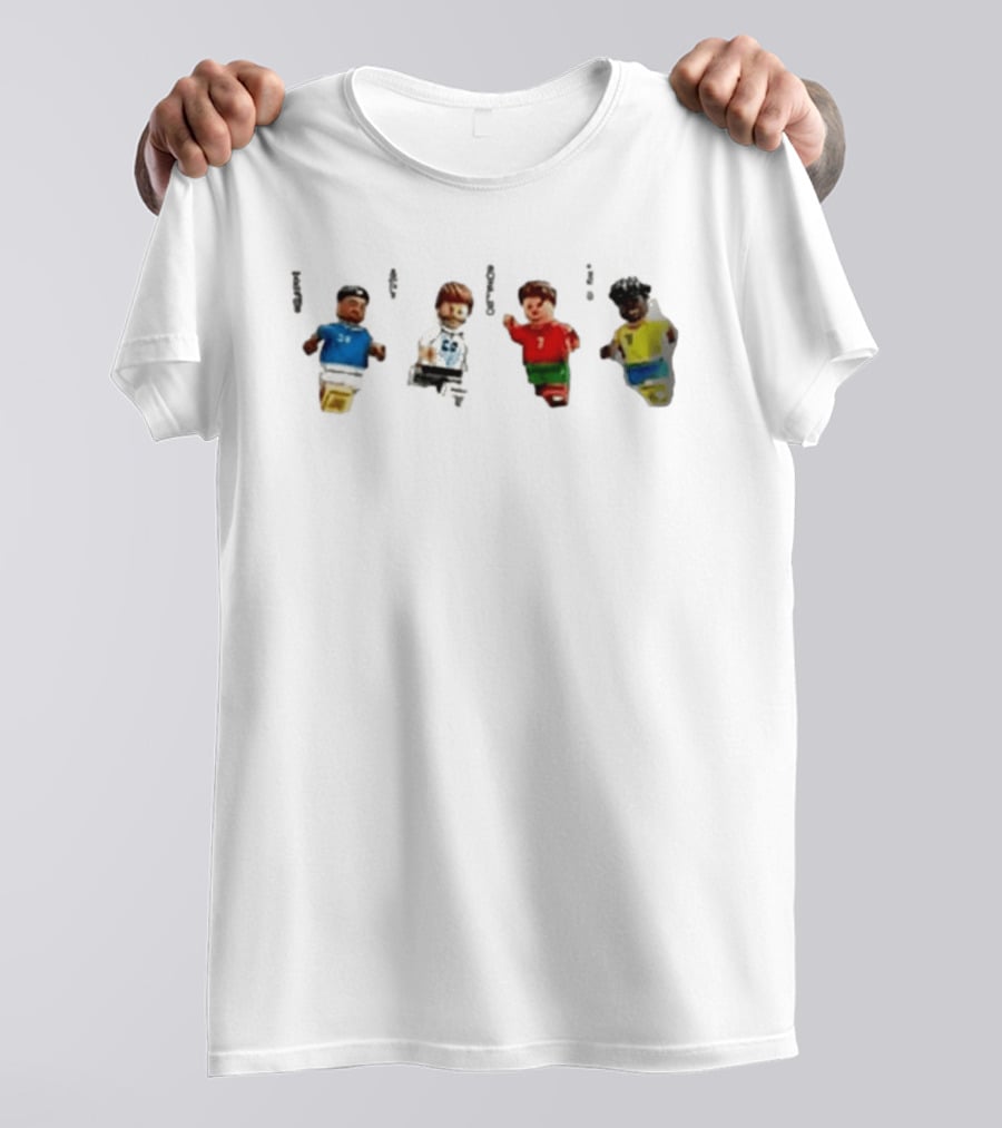 LEGO Football Legends FIFA World Cup 2026 Messi Ronaldo Mbappé Vinicius Junior Mini Figures T-Shirt
