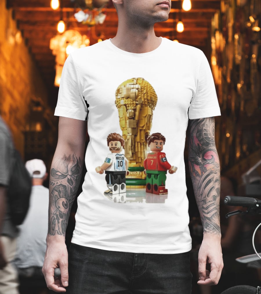 LEGO Football Legends Messi Ronaldo FIFA World Cup 2026 Mini Figures T-Shirt